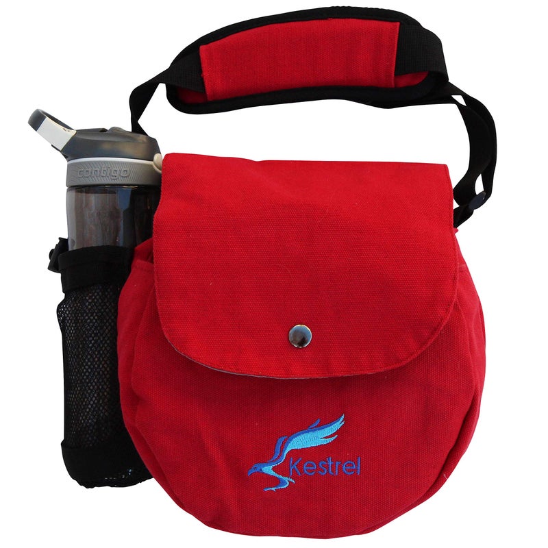 Kestrel Disc Golf Bag - Fits 6-10 Discs + Bottle - For Beginner & Advanced Players - Durable Canvas - Small Sling/Shoulder Bag For Men & Women (Blue) - Image 1